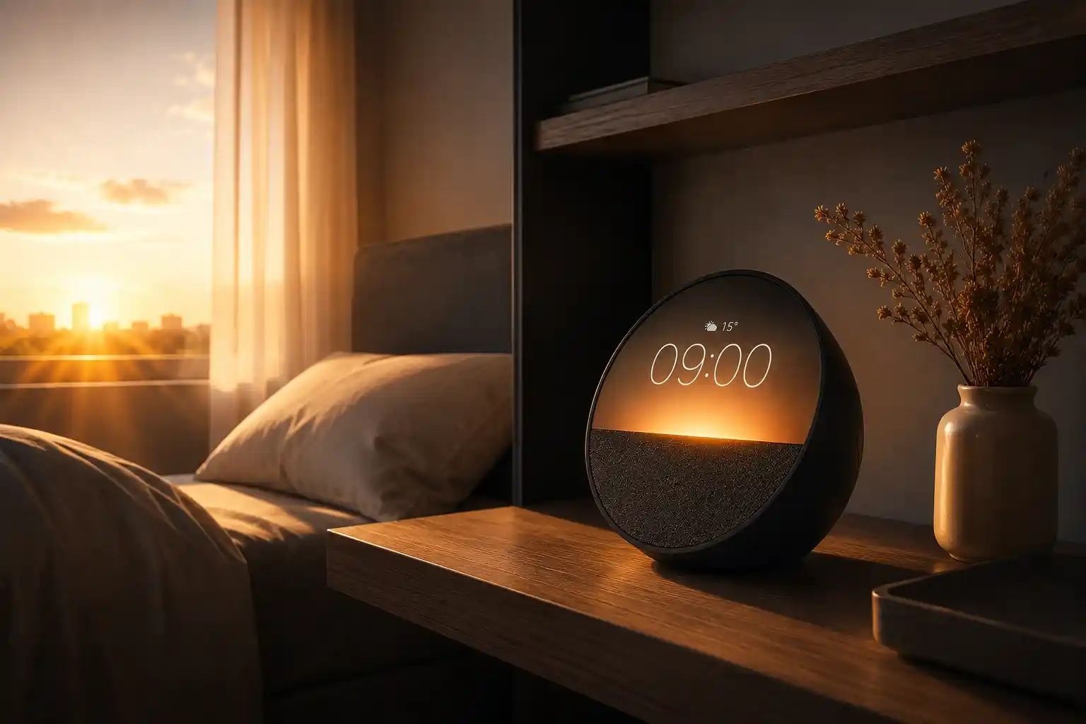 LED Lichtsimulation des Smart Weckers